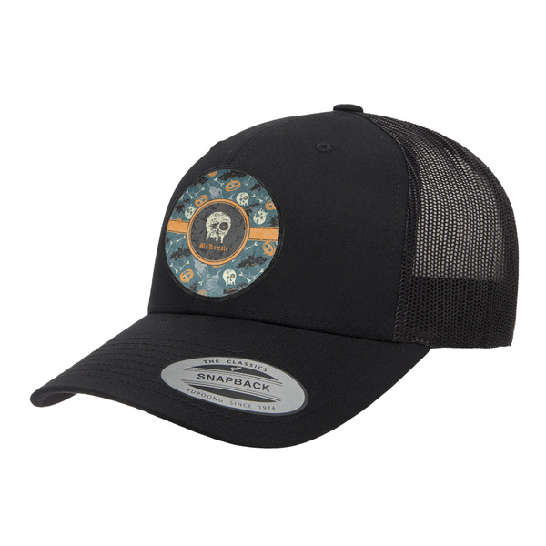 Custom Vintage / Grunge Halloween Trucker Hat - Black (Personalized)