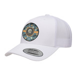 Vintage / Grunge Halloween Trucker Hat - White (Personalized)