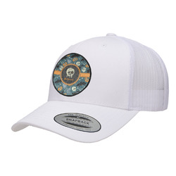 Vintage / Grunge Halloween Trucker Hat - White (Personalized)