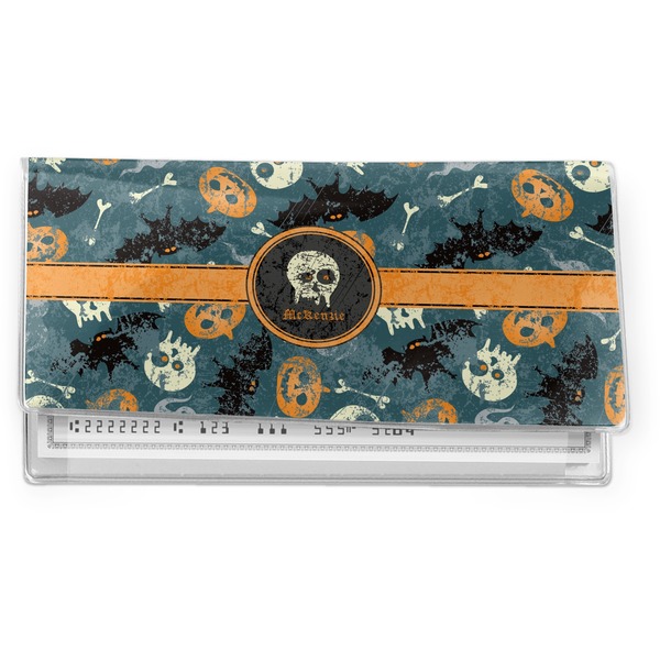 Custom Vintage / Grunge Halloween Vinyl Checkbook Cover (Personalized)