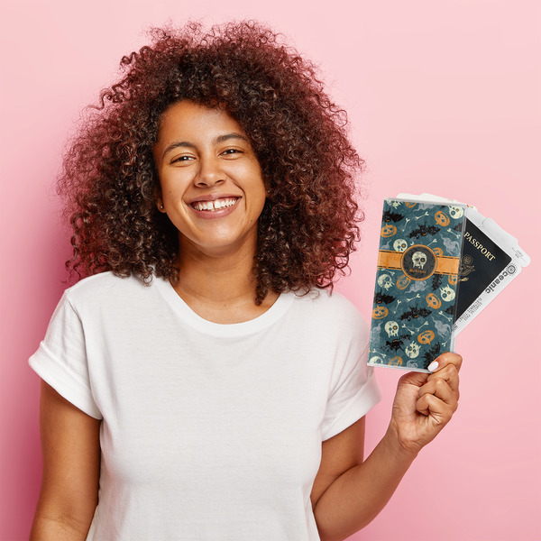 Vintage / Grunge Halloween Vinyl Document Holder - LIFESTYLE