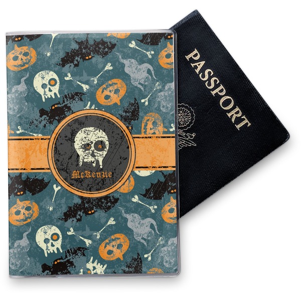 Custom Vintage / Grunge Halloween Vinyl Passport Holder (Personalized)