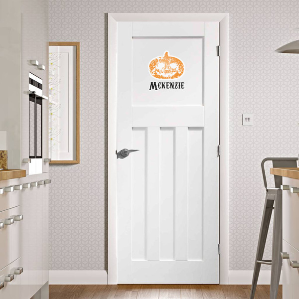 Vintage / Grunge Halloween Wall Graphic on Door