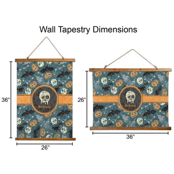 Vintage / Grunge Halloween Wall Hanging Tapestries - Parent/Sizing