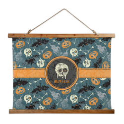 Vintage / Grunge Halloween Wall Hanging Tapestry - Wide (Personalized)