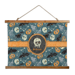 Vintage / Grunge Halloween Wall Hanging Tapestry - Wide (Personalized)