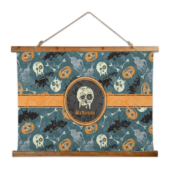 Custom Vintage / Grunge Halloween Wall Hanging Tapestry - Wide (Personalized)