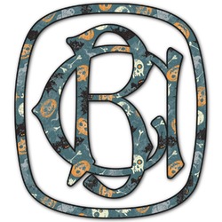 Vintage / Grunge Halloween Monogram Decal - Small (Personalized)