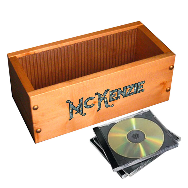 Vintage / Grunge Halloween Wall Name Decal on Wooden Storage Chest