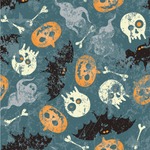 Vintage / Grunge Halloween Wallpaper & Surface Covering (Water Activated 24"x 24" Sample)