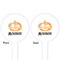 Vintage / Grunge Halloween White Plastic 4" Food Pick - Round - Double Sided - Front & Back