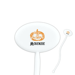 Vintage / Grunge Halloween Oval Plastic Stir Sticks (Personalized)