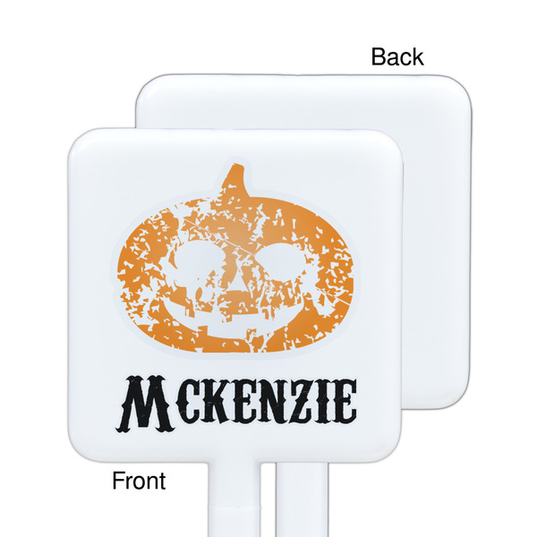 Vintage / Grunge Halloween White Plastic Stir Stick - Single Sided - Square - Approval