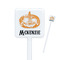 Vintage / Grunge Halloween Square Plastic Stir Sticks (Personalized)
