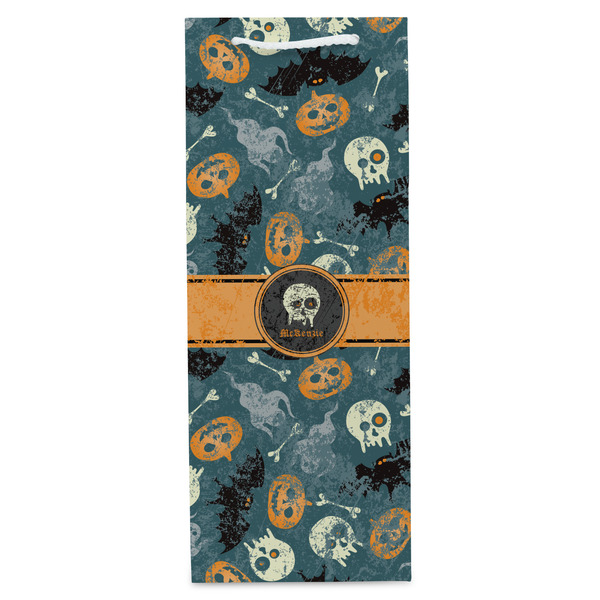 Vintage / Grunge Halloween Wine Gift Bag - Gloss - Front