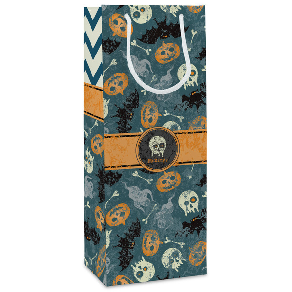 Custom Vintage / Grunge Halloween Wine Gift Bags (Personalized)