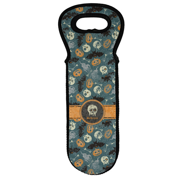 Custom Vintage / Grunge Halloween Wine Tote Bag (Personalized)