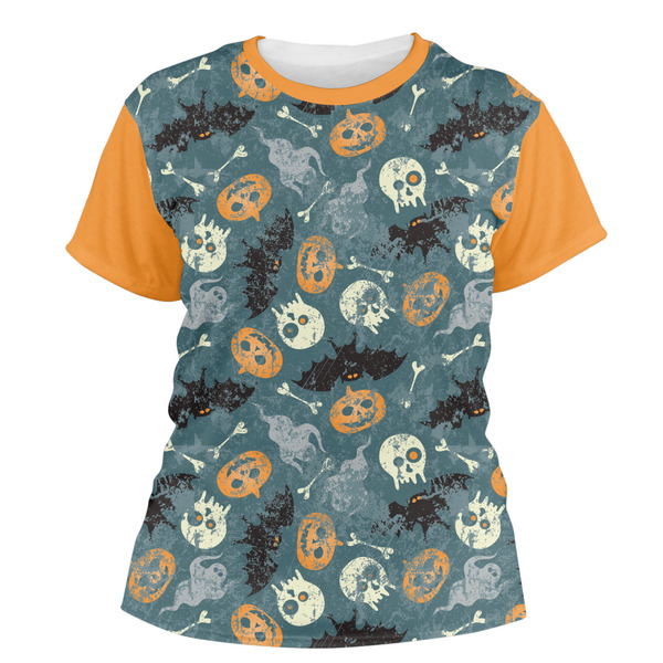Custom Vintage / Grunge Halloween Women's Crew T-Shirt - X Large
