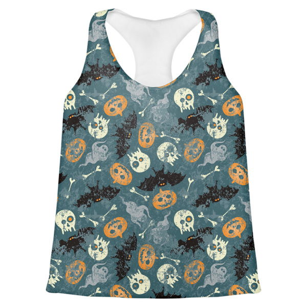 Custom Vintage / Grunge Halloween Womens Racerback Tank Top - X Small