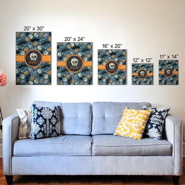 Vintage / Grunge Halloween Wood Prints - Size Comparison