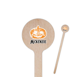 Vintage / Grunge Halloween 6" Round Wooden Stir Sticks - Single Sided (Personalized)