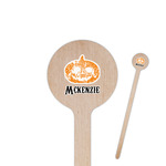 Vintage / Grunge Halloween 7.5" Round Wooden Stir Sticks - Single Sided (Personalized)
