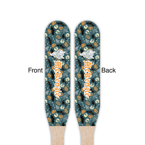 Vintage / Grunge Halloween Wooden Food Pick - Paddle - Double Sided - Front & Back