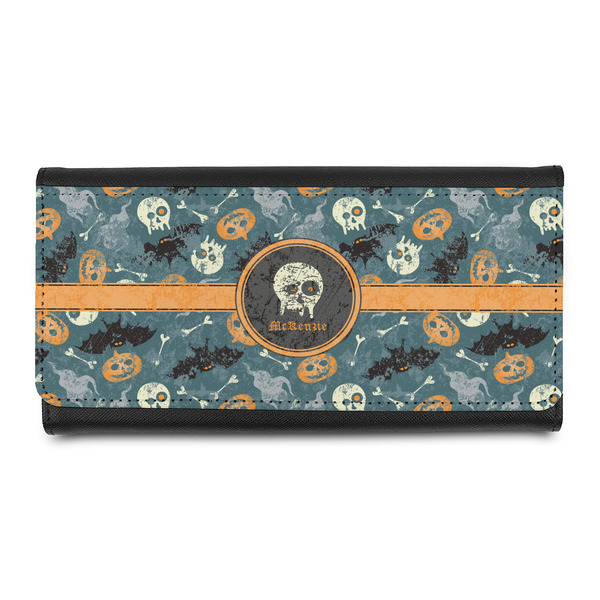 Custom Vintage / Grunge Halloween Leatherette Ladies Wallet (Personalized)