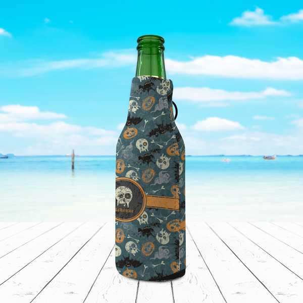 Vintage / Grunge Halloween Zipper Bottle Cooler - LIFESTYLE