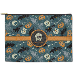 Vintage / Grunge Halloween Zipper Pouch - Large - 12.5"x8.5" (Personalized)