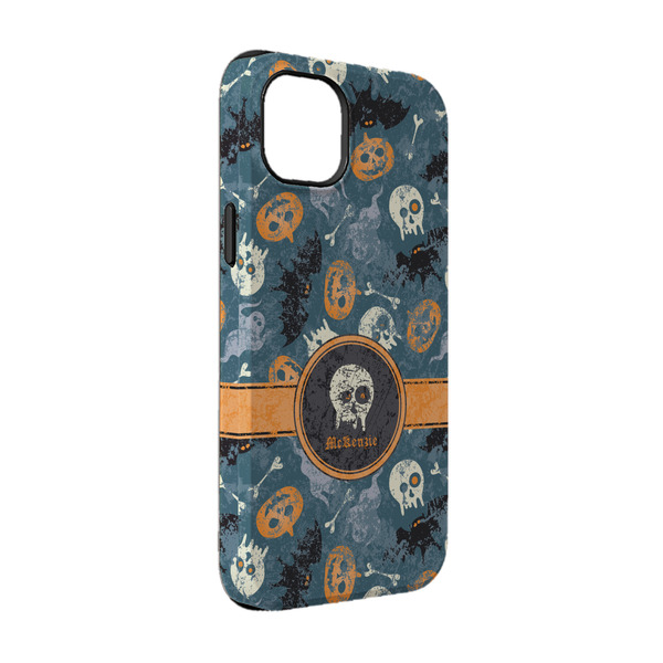 Custom Vintage / Grunge Halloween iPhone Case - Rubber Lined - iPhone 14 Pro (Personalized)