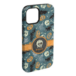 Vintage / Grunge Halloween iPhone Case - Rubber Lined - iPhone 15 Plus (Personalized)