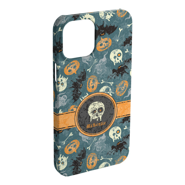 Custom Vintage / Grunge Halloween iPhone Case - Plastic - iPhone 15 Pro Max (Personalized)