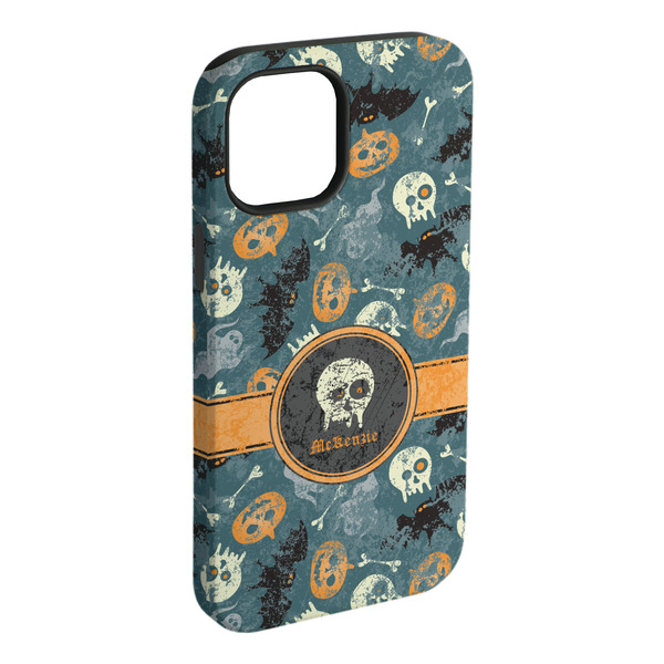 Custom Vintage / Grunge Halloween iPhone Case - Rubber Lined (Personalized)