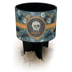 Vintage / Grunge Halloween Black Beach Spiker Drink Holder (Personalized)