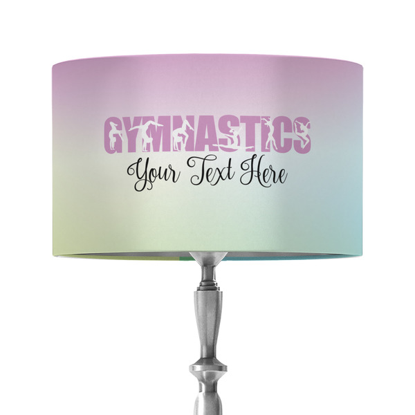 Gymnastics with Name/Text 12" Drum Lampshade - ON STAND (Fabric)