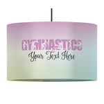 Gymnastics with Name/Text 12" Drum Pendant Lamp - Fabric