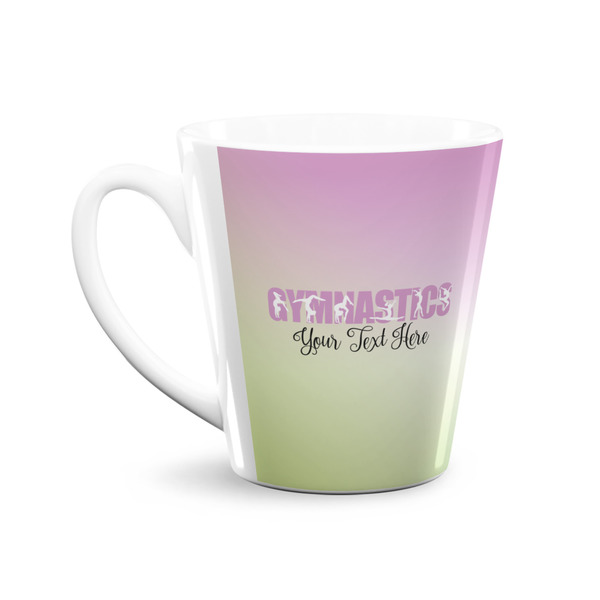 Gymnastics with Name/Text 12 Oz Latte Mug - Front