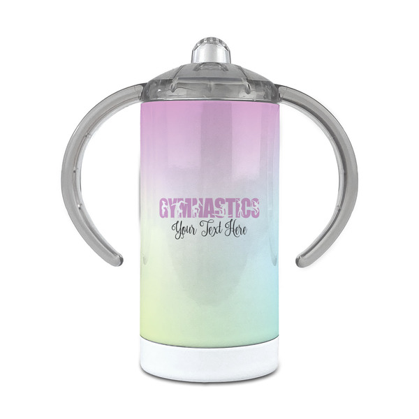 Custom Gymnastics with Name/Text 12 oz Stainless Steel Sippy Cup