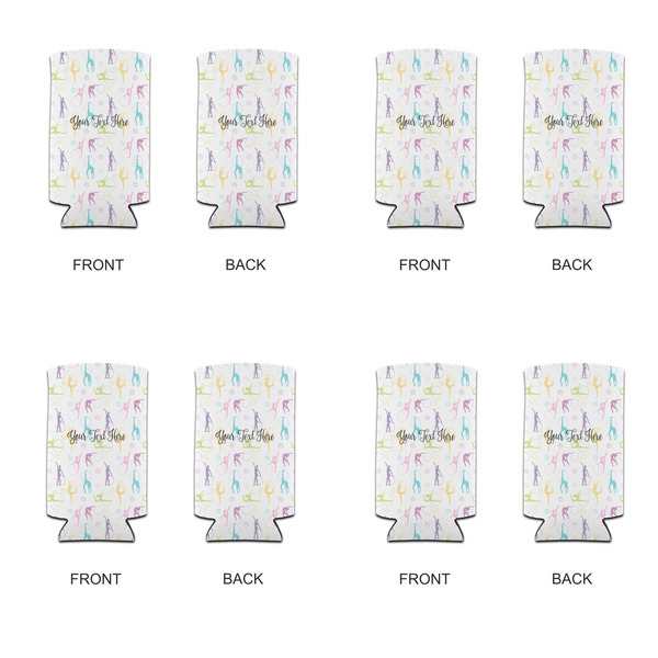 Gymnastics with Name/Text 12oz Tall Can Sleeve - Set of 4 - APPROVAL