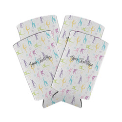 Gymnastics with Name/Text Can Cooler (tall 12 oz) - Set of 4