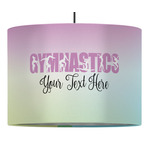 Gymnastics with Name/Text 16" Drum Pendant Lamp - Fabric