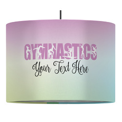 Gymnastics with Name/Text Drum Pendant Lamp (Personalized)