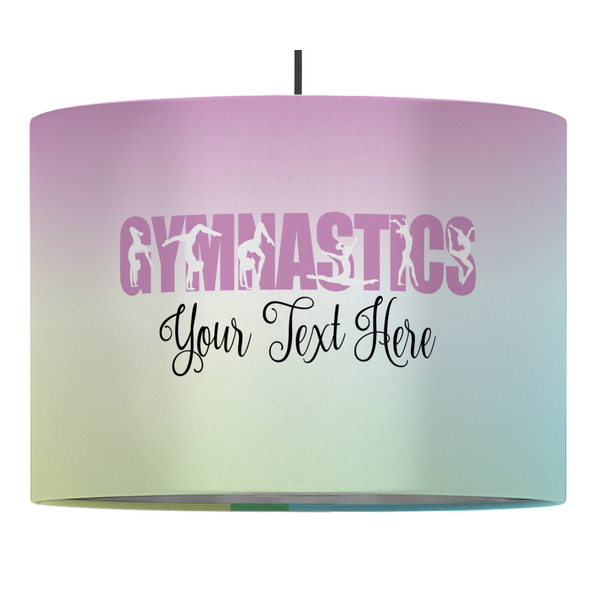 Custom Gymnastics with Name/Text Drum Pendant Lamp (Personalized)