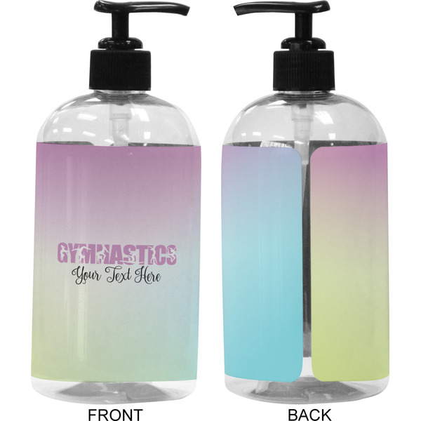 Gymnastics with Name/Text 16 oz Plastic Liquid Dispenser (Approval)