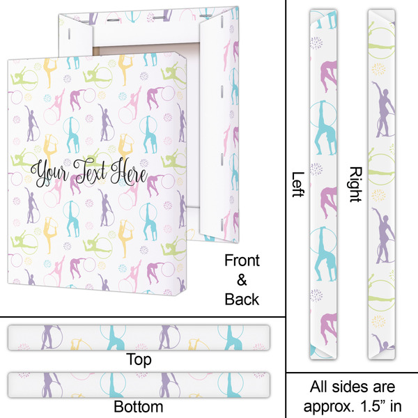 Gymnastics with Name/Text 16x20 - Canvas Print - Approval