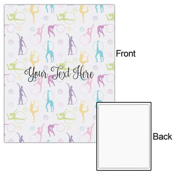 Gymnastics with Name/Text 16x20 - Matte Poster - Front & Back