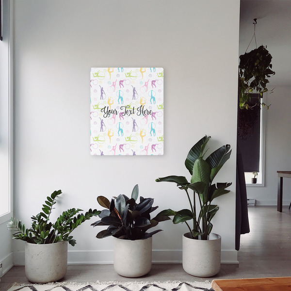 Gymnastics with Name/Text 20x24 - Canvas Print - In Context