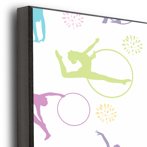 Gymnastics with Name/Text 20x24 Wood Print - Closeup