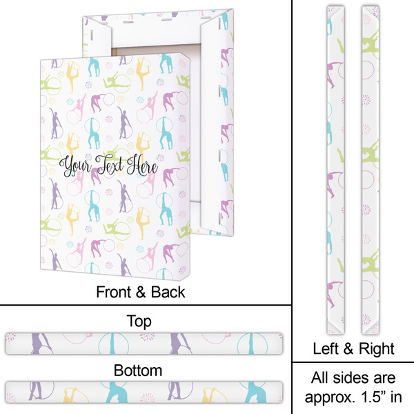 Gymnastics with Name/Text 20x30 - Canvas Print - Approval